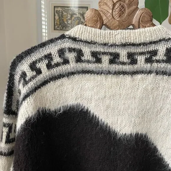 Vintage Paititi Woolens Co Juneau Alaska Geometric Cardigan S - Picture 6 of 7